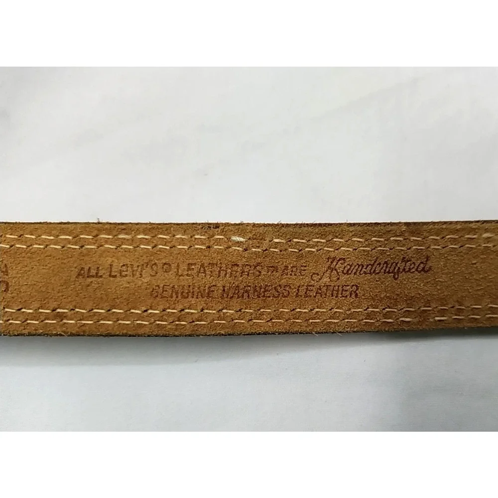 Levi's Brown Leather Buckle Women Belt - Made in USA - Size 32
